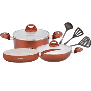 Nolta Ceramic Aluminium Nonstick Cookware Set 8-Pieces