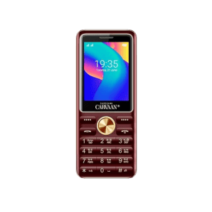 Carvaan Saregama M21 Keypad Mobile Phone - 1500 Pre-Loaded Hindi Songs | 2.4 Inch Screen 2500 mAh Batter | Rear VGA Camera | Metallic Red