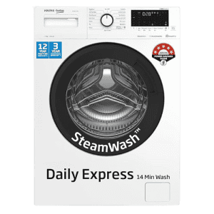Voltas Beko 8.0kg, Inverter, 5 Star Front Load Washing Machine | WFL8012VTWA | White | Stain Expert |