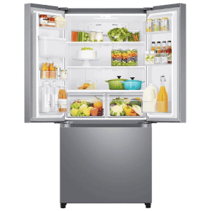 Samsung 579 L Inverter Frost-Free French Door Refrigerator | RF57A5232SL/TL, | Ez Clean Steel | Convertible) | Real Stainless | Convertible | Silver