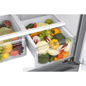 Samsung 579 L Inverter Frost-Free French Door Refrigerator | RF57A5232SL/TL, | Ez Clean Steel | Convertible) | Real Stainless | Convertible | Silver