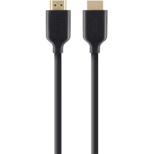 Belkin HDMI Cable | Compatible with Mobile, Laptop, Tablet, Mp3, Gaming Device | Gold Black | F3Y021QE