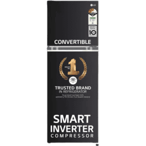 LG | GL-S262SESX | 246 L | Frost Free Double Door 3 Star Convertible Refrigerator with Inverter Compressor, Express Freeze & Multi Air Flow | Ebony sheen