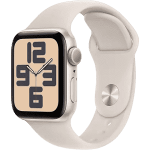 Apple Watch SE | GPS + Cellular 40mm Starlight Case & Starlight Sport Band | Starlight Sport Strap