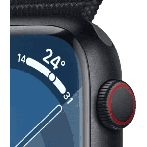 Apple Watch Series 9 | GPS + Cellular 45mm Midnight Case & Midnight Sport Loop | Midnight Strap