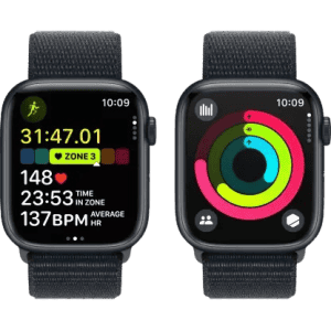 Apple Watch Series 9 | GPS + Cellular 45mm Midnight Case & Midnight Sport Loop | Midnight Strap