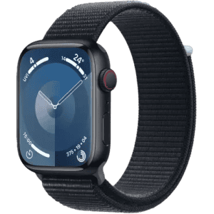 Apple Watch Series 9 | GPS + Cellular 45mm Midnight Case & Midnight Sport Loop | Midnight Strap