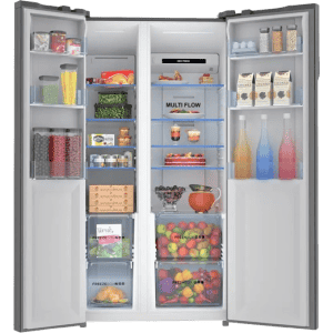 Haier Frost Free 570 L Side By Side refrigerator | HRF-622KS HR/NF 570L SBS | Black Steel