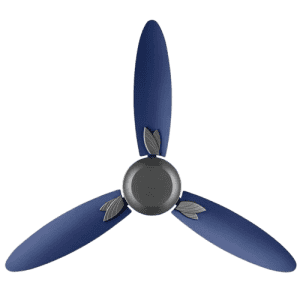 Usha Bloom Magnolia 1250mm wattage 78 Goodbye Dust Ceiling Fan with Anti Dust Feature | Sparkle Grey and Blue