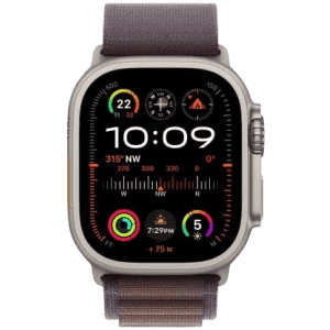 Apple Watch Ultra 2 | GPS + Cellular 49mm Titanium Case with Indigo Alpine Loop | Blue Strap