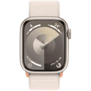 Apple Watch Series 9 GPS 41mm Starlight Aluminium Case with Starlight Sport Loop | Starlight Sport Strap