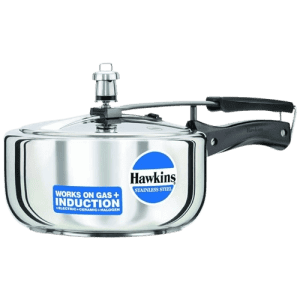 Hawkins Wide 3 L Inner Lid Induction Bottom Pressure Cooker | Stainless Steel | Silver | HSS3W
