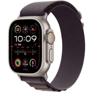Apple Watch Ultra 2 | GPS + Cellular 49mm Titanium Case with Indigo Alpine Loop | Blue Strap