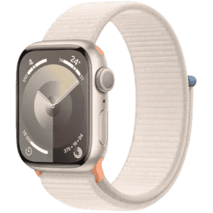 Apple Watch Series 9 GPS 41mm Starlight Aluminium Case with Starlight Sport Loop | Starlight Sport Strap