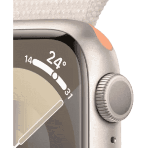 Apple Watch Series 9 GPS 41mm Starlight Aluminium Case with Starlight Sport Loop | Starlight Sport Strap