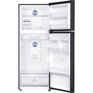 Samsung Frost Free Double Door Refrigerator | 385 L | 3 Star | Optimal Fresh Digital Inverter with Display | Luxe Black | RT42C553EBX/HL