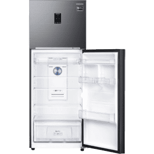 Samsung Frost Free Double Door Refrigerator | 385 L | 3 Star | Optimal Fresh Digital Inverter with Display | Luxe Black | RT42C553EBX/HL