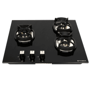 FABER Hobtop Nexus HT603 CRS BR CI Glass Top Automatic Hob | 3 Burners