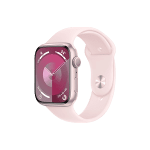 APPLE WATCH SERIES 9 41MM |  M/L SIZE | GPS PINK ALUMINIUM LIGHT PINK SPORT BAND
