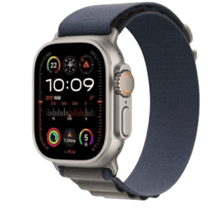Apple Watch Ultra 2 GPS + Cellular 49mm Titanium Case with Blue Alpine Loop | Medium | Blue Strap