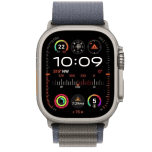 Apple Watch Ultra 2 GPS + Cellular 49mm Titanium Case with Blue Alpine Loop | Medium | Blue Strap