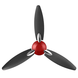 Usha Bloom Daffodil Dust Ceiling Fan | 1250mm | Sparkle Red and Black