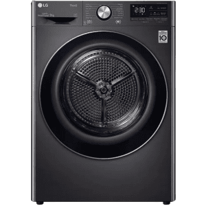 LG 9 kg Dryer with In-built Heater DHV09SWB | Black