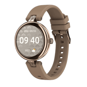 Pebble Venus Smartwatch for Women with Advance Bluetooth Calling | Tan Gold