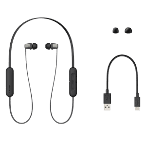 Sony Wireless in-Ear Headphones | WI-C310 | 15 Hours Battery Life | Black