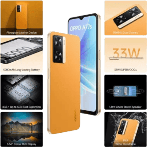 OPPO A77s |  128 GB / 8 GB RAM | Sunset Orange