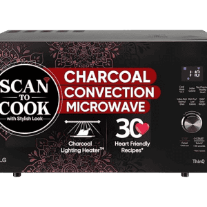 LG Charcoal Countertop Microwave Oven | 28 L | Scan to Cook Wi-Fi Enabled | Black | MJEN286VIW