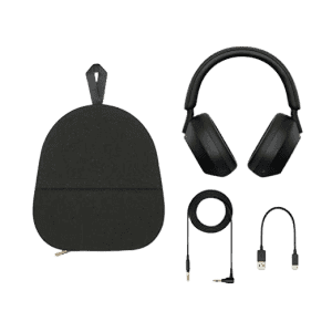 Sony Wireless Industry Leading Active Noise Cancelling Over Ear Headphones | 3 Min Quick Charge | Black | WH-1000XM5