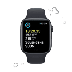Apple Watch SE with Sports Band | 44mm Retina LTPO OLED Display |  Midnight Aluminium Case | MNPY3HN/A