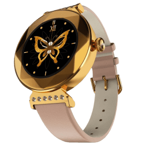FIRE-BOLTT Emerald Smartwatch with Bluetooth Calling | HD Display | IP68 Water Resistant | Rose Gold Strap