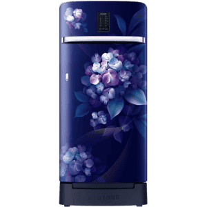 SAMSUNG 189 L Frost Free Single Door 4 Star Refrigerator | Hydrangea Blue | RR21C2F24HS/HL