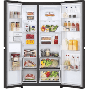 LG Refrigerator | GC-B257UGBM | 694 L | Frost Free Side-by-Side Refrigerator | Black Mirror