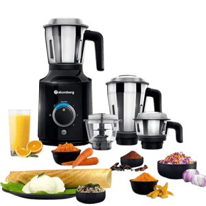 Atomberg MG1 Mixer Grinder |  4 Jars and Chopper | Black