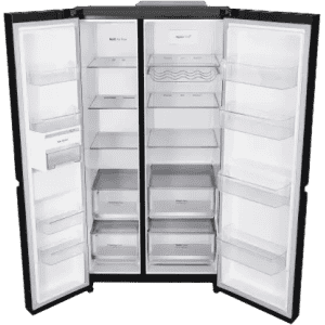 LG Frost Free Side by Side Refrigerator | GL-B257DBMX | 655 L | Black Glass