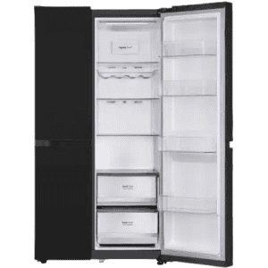 LG Frost Free Side by Side Refrigerator | GL-B257DBMX | 655 L | Black Glass