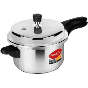 Pigeon Inox | 5 L | Induction Bottom Pressure Cooker | Stainless Steel