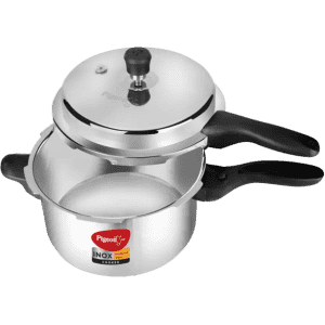 Pigeon Inox | 5 L | Induction Bottom Pressure Cooker | Stainless Steel