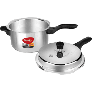 Pigeon Inox | 5 L | Induction Bottom Pressure Cooker | Stainless Steel