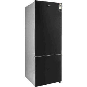 Haier  Refrigerator | HRB-3664PKG-E  | 346 L | Frost Free Double Door Bottom Mount 3 Star Refrigerator | BLACK GLASS