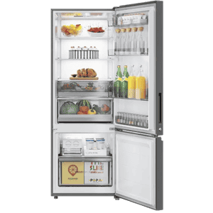 Haier  Refrigerator | HRB-3664PKG-E  | 346 L | Frost Free Double Door Bottom Mount 3 Star Refrigerator | BLACK GLASS