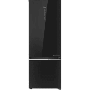 Haier  Refrigerator | HRB-3664PKG-E  | 346 L | Frost Free Double Door Bottom Mount 3 Star Refrigerator | BLACK GLASS
