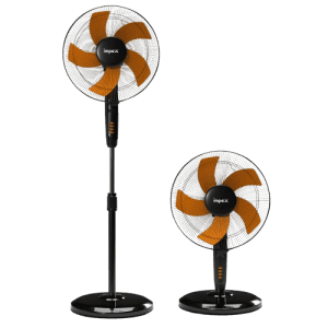 Impex Impulse Table pedestal fan | 400 mm | 2 in 1 convertible | Orange Black