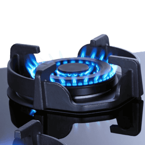 Elica | Hob |  4 Italian Burner Auto Ignition Glass Top with Direct Multi-Flame Brass Burner Gas Stove  | FLEXI HEXA 491 LOTUS IND HD BRASS