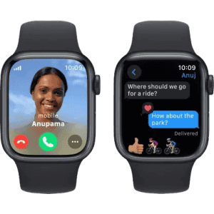Apple Watch Series 9 | GPS + Cellular 41mm Midnight Case & Midnight Sport Band  | Midnight Strap