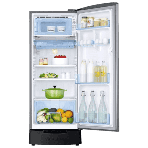 SAMSUNG 192 L Direct Cool Single Door 2 Star Refrigerator-RR20A1Z1BS8/HL | Elegant Inox
