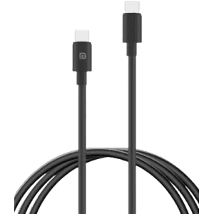 Portronics USB Type C Cable 2 A 1 m POR-1088 Konnect Core C Type C To Type C | Compatible with All Type C To Type C Supported Devices | Black